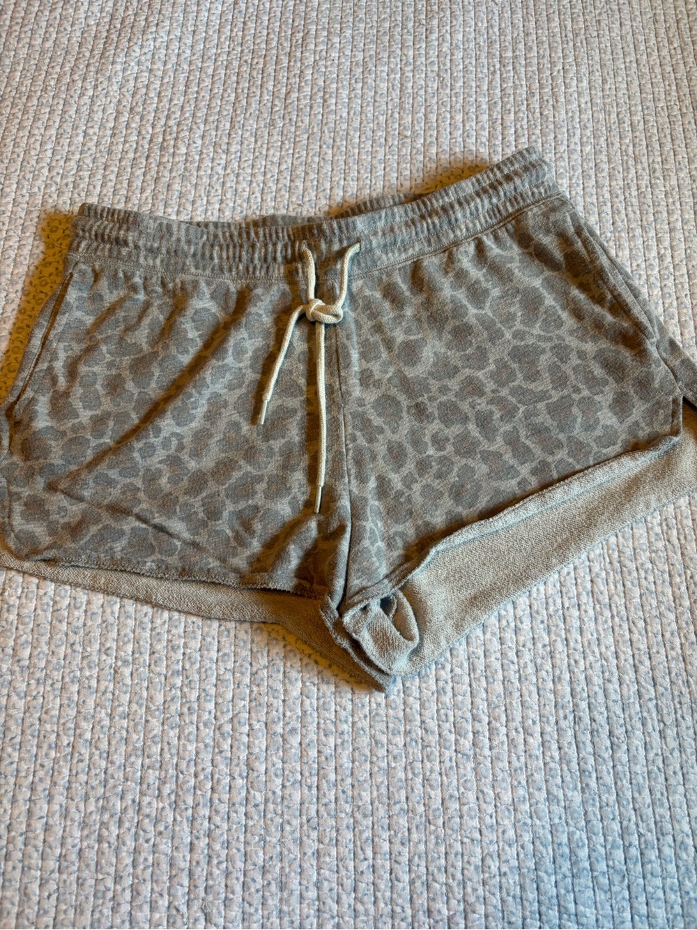 Colsie Gray Leopard Print Soft Shorts